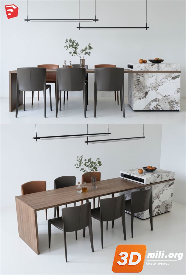 Dining Table Set Skp Files